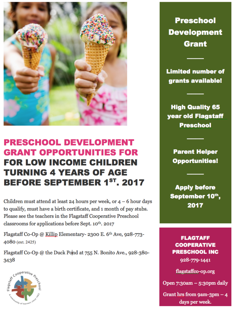 Applications for Preschool Development Grant Opportunities for Low