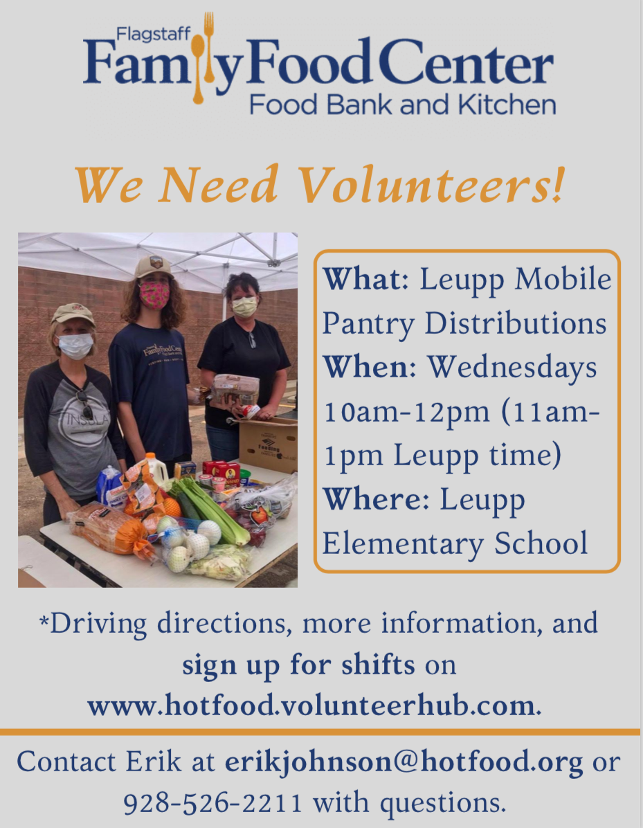 Flagstaff Family Food Center needs volunteers for Leupp Mobile Pantry ...