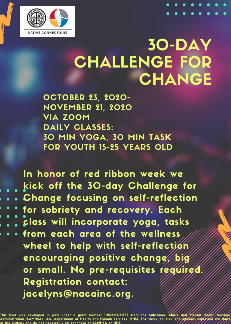 NACA’s Native Connections to present ‘The Youth 30 Day Challenge for ...