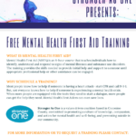 Stronger as One to present a Free one-hour Mental Health First Aid Training