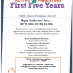 Oct. 5 — Enrollment now open for ‘Active Parenting — First Five Years’
