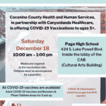 Dec. 18 — Coconino County, Canyonlands Healthcare to offer COVID-19 Vaccinations for children ages 5+