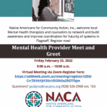 Feb. 25 —  NACA to present Mental Health Provider Meet Greet virtual event