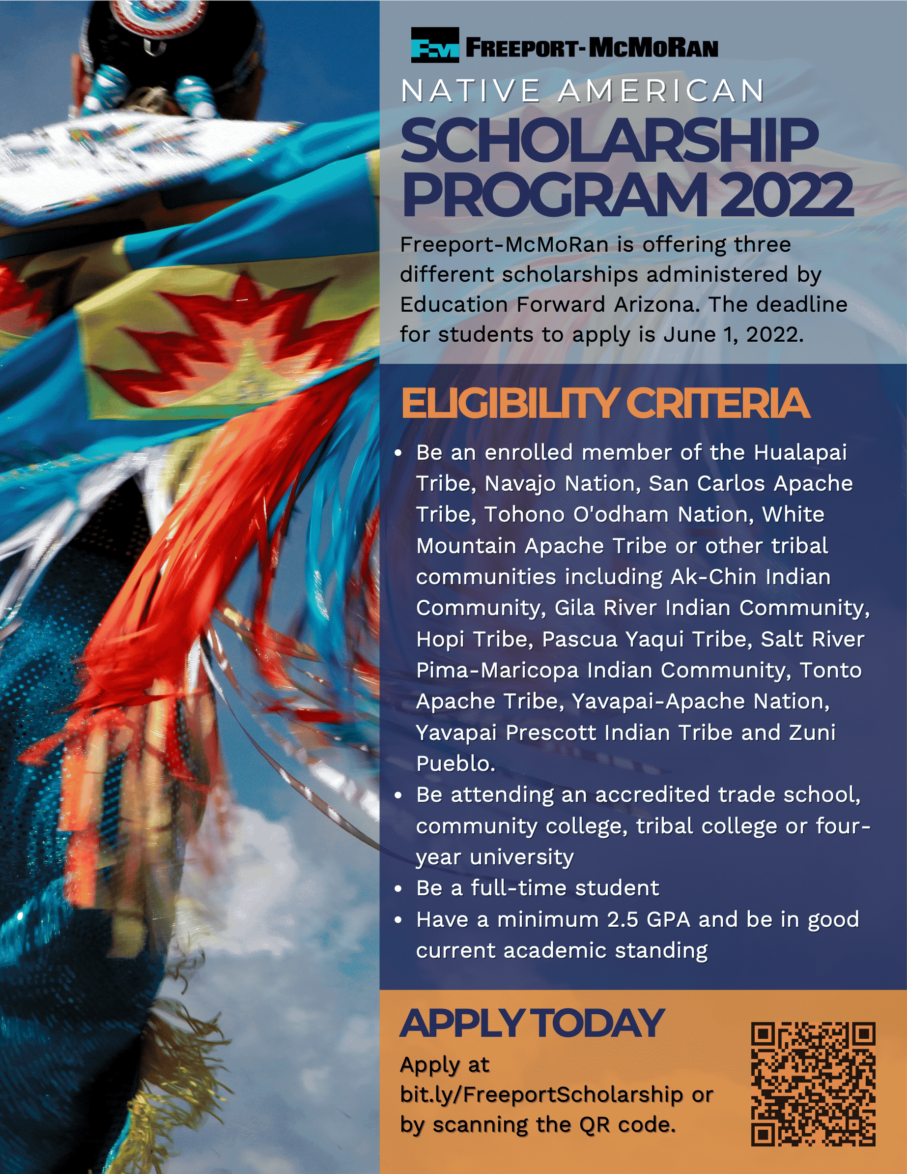 Native American Scholarship Program 2022 — FreeportMcMoRan is offering