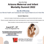 Aug. 24-25 — Save the Date — Arizona Maternal and Infant Mortality Summit 2022