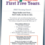 Nov. 9 — Parenting Arizona presents ‘First Five Years’ free parenting workshop