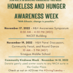 Nov. 17 — Join NACA in bringing awareness this week — Homeless and Hunger Awareness Week