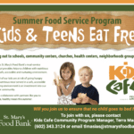 St. Mary’s Food Bank reaching out to schools, community centers, health centers, neighborhood groups to host Kids Cafe Summer Food Program