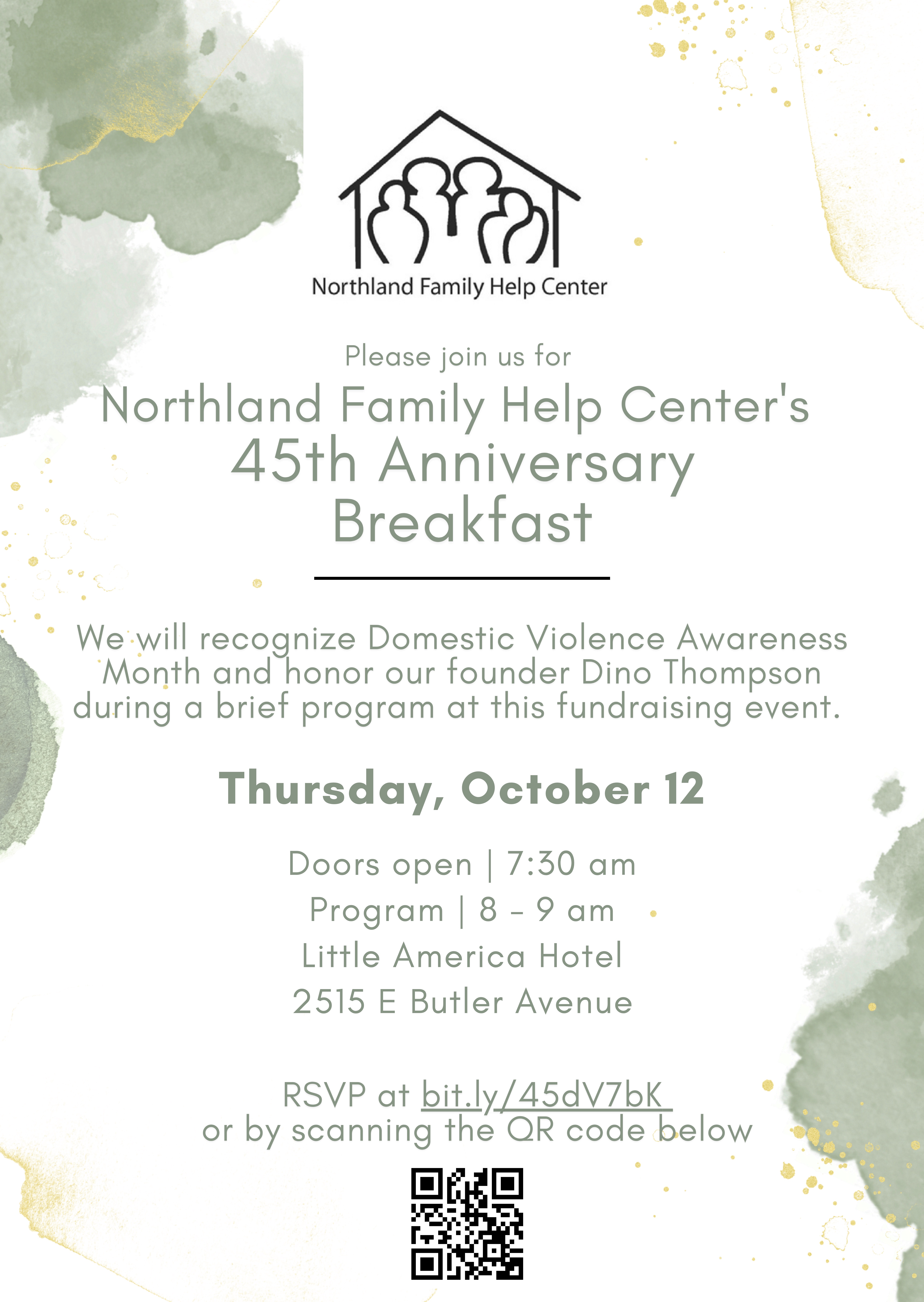 Northland Family Help Center is accepting reservations for its Oct. 12 fundraising breakfast